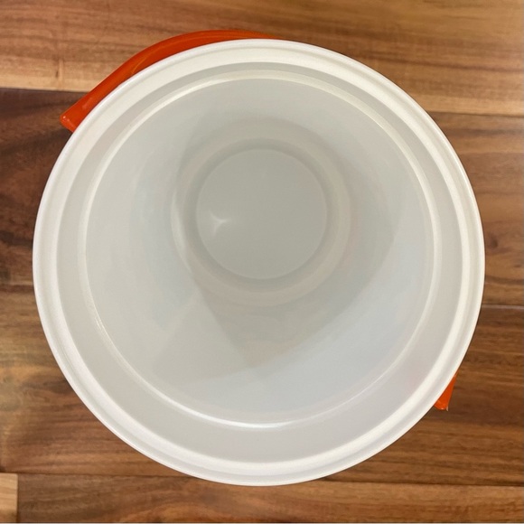 Disney Parks Haunted Railroad Cheshire Cat Mickey Souvenir Popcorn Bucket Orange - Picture 10 of 14